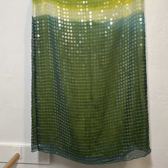 NWT Max Studio Special Edition 100% Silk Sequin Lined Green Mini Dress Sz XS - Picture 12 of 13